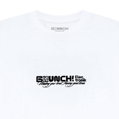 Camiseta blanca "Brunch Electronik"